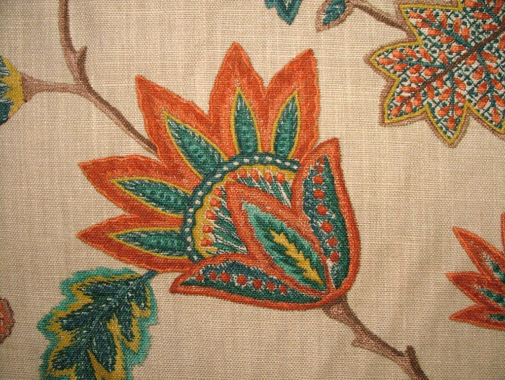 2.6 Metres iLiv Chanderi Papaya Linen Mix Fabric Cushion Curtain Upholstery