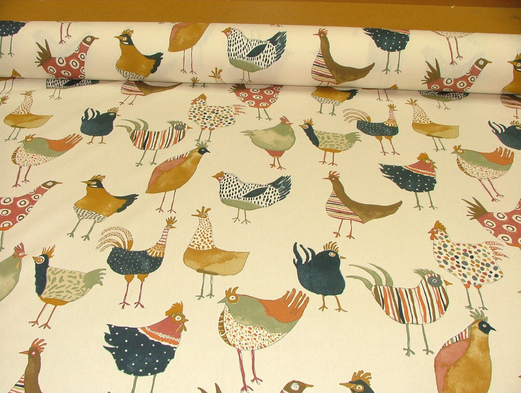 Prestigious Textiles Harriet Hens Fresh Cotton Curtain Blinds Upholstery Fabric