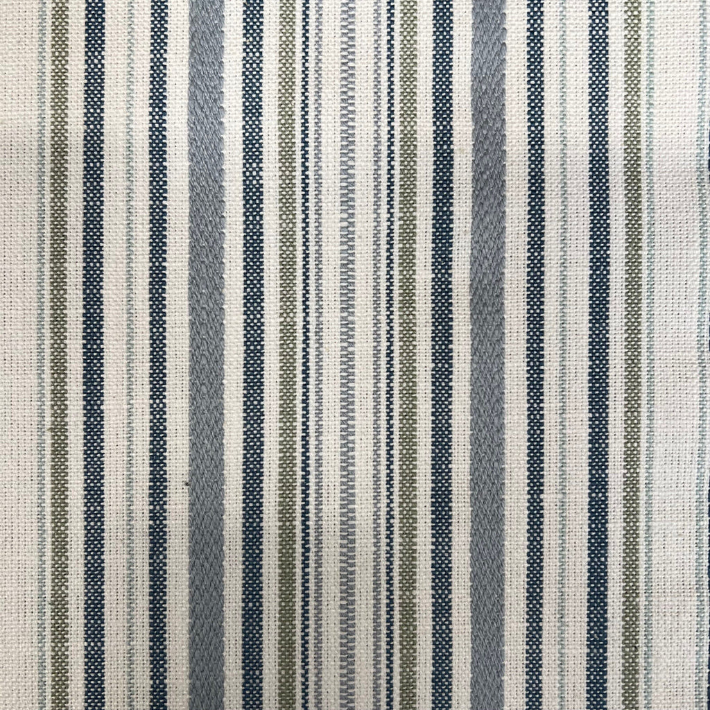 2.3 Metres iLiv Somerville Aqua Woven Stripe Curtain Upholstery Cushion Fabric