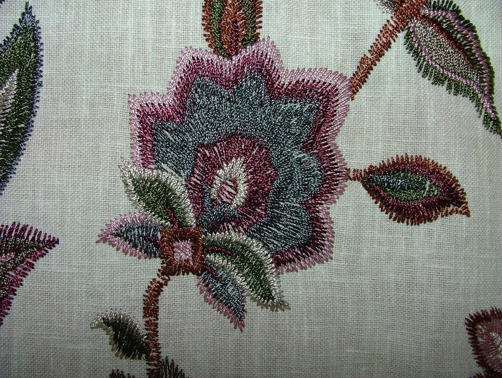 2.2 Metres iLiv Jaipuri Mulberry Embroidered Fabric Curtain Upholstery Cushion