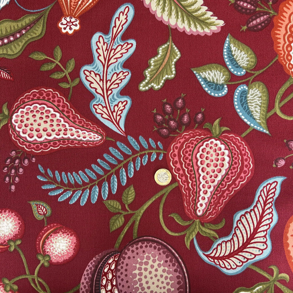 3.7 Metres iLiv Harvest Ruby 100% Cotton Fabric Curtain Roman Blinds Upholstery