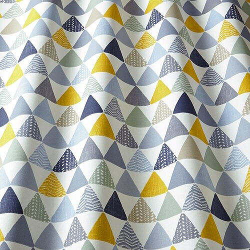 5 Metres iLiv Pyramids Ochre Geometric 100% Cotton Curtain Cushion Blind Fabric