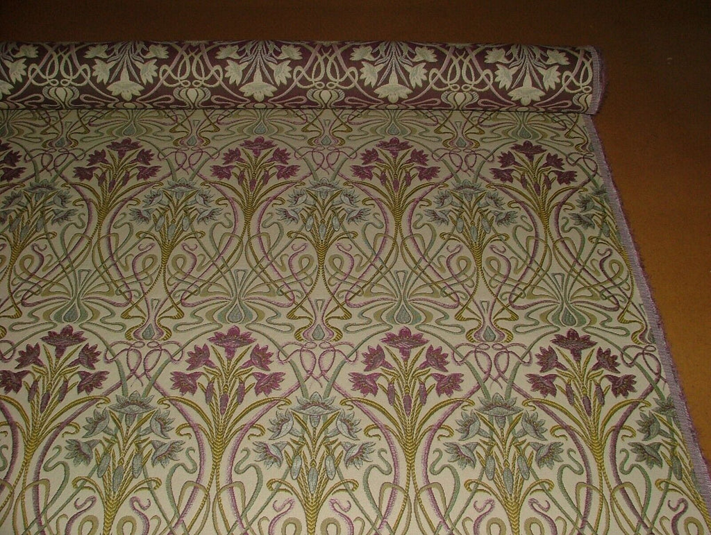 10 Metres Art Nouveau Mulberry Thick Designer Jacquard Curtain Upholstery Fabric