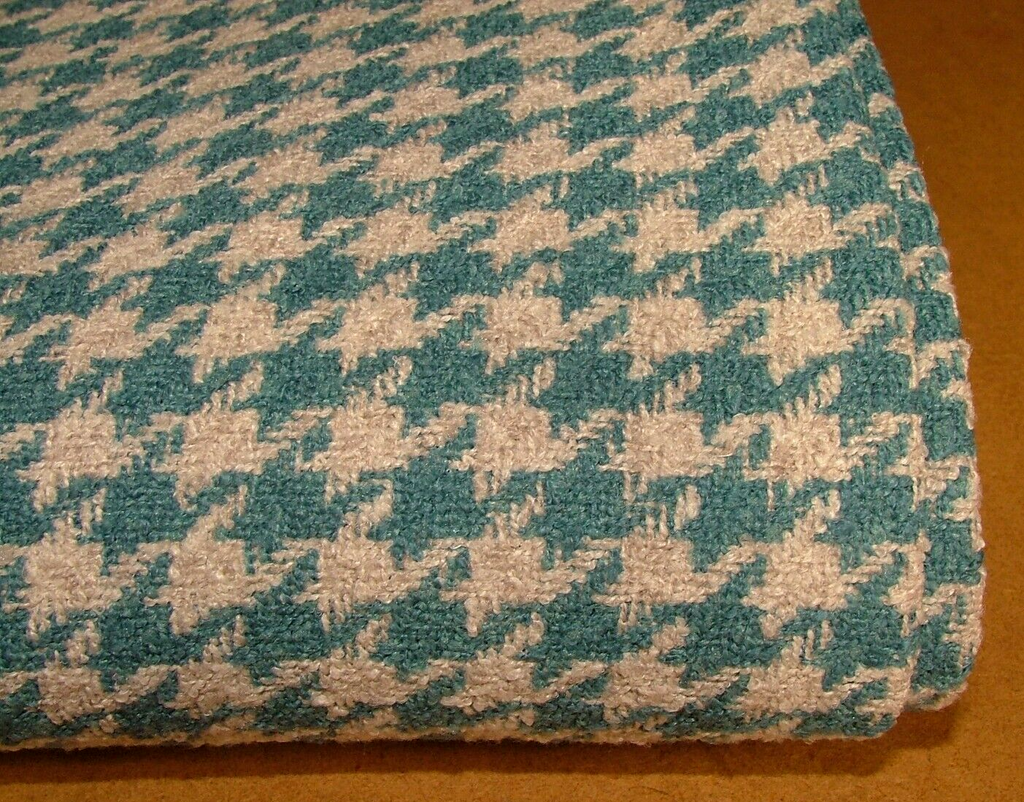 2.6 Metres iLiv Houndstooth Ocean FR Upholstery Fabric Cushion Upholstery