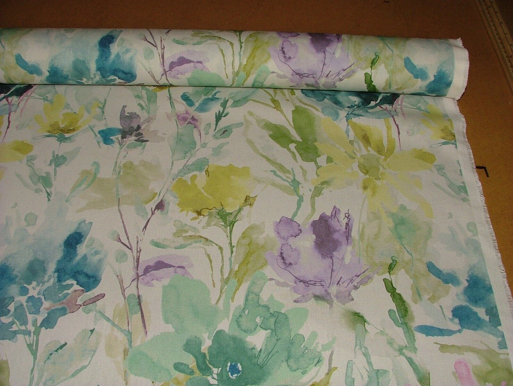 2.7 Metres iLiv Water Meadow Jade Cotton Fabric Cushion Curtain Upholstery