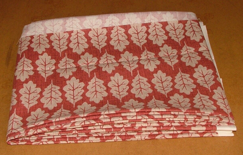 2.4 Metres iLiv Oak Leaf Gingersnap Cotton Fabric Cushion Curtain Upholstery