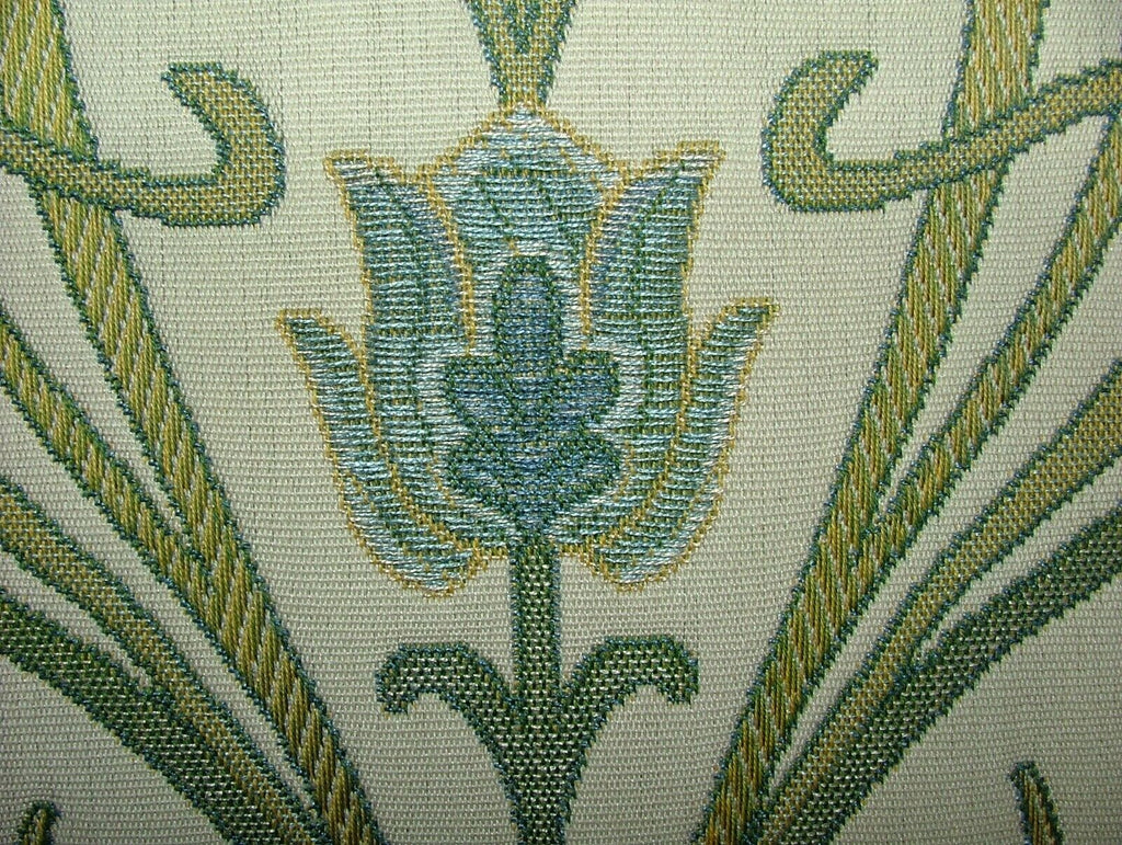 Art Nouveau Pugin Duckegg Woven Jacquard Curtain Upholstery Cushion Blind Fabric