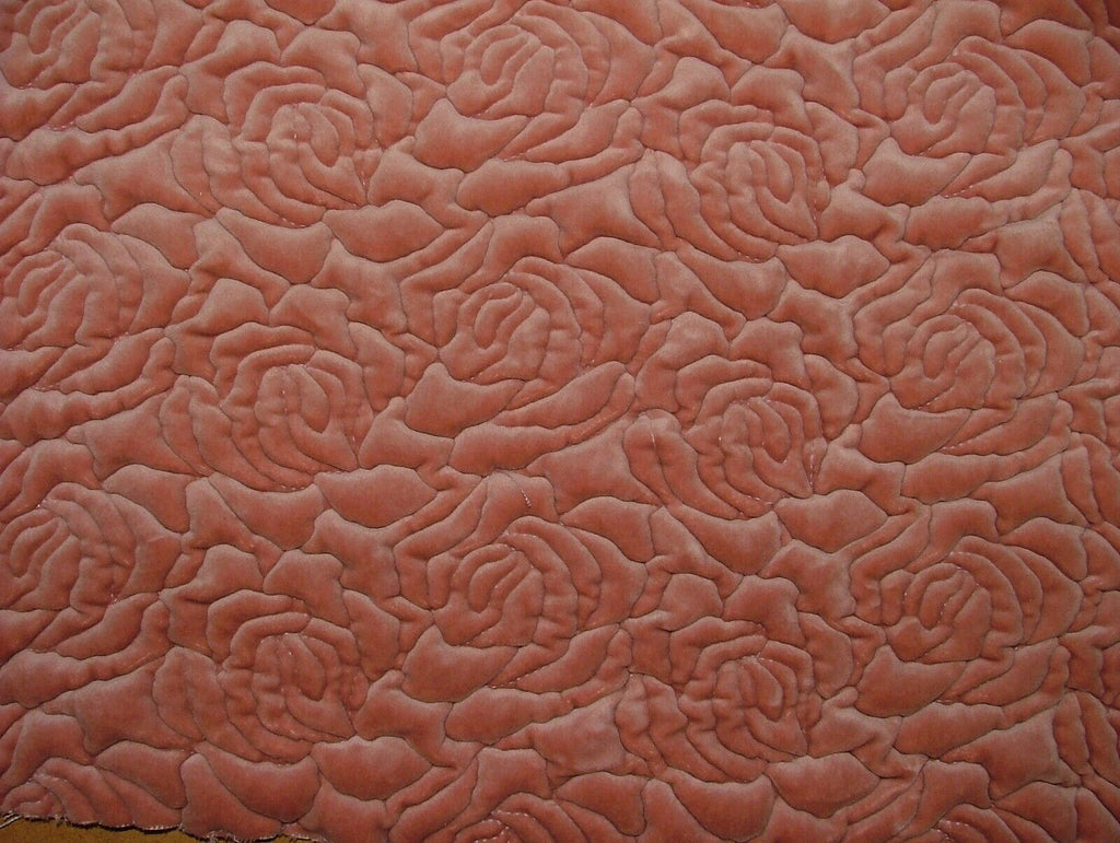 Romo Roses Rose Pink Quilted Velvet Fabric Upholstery Cushion RRP £263.50