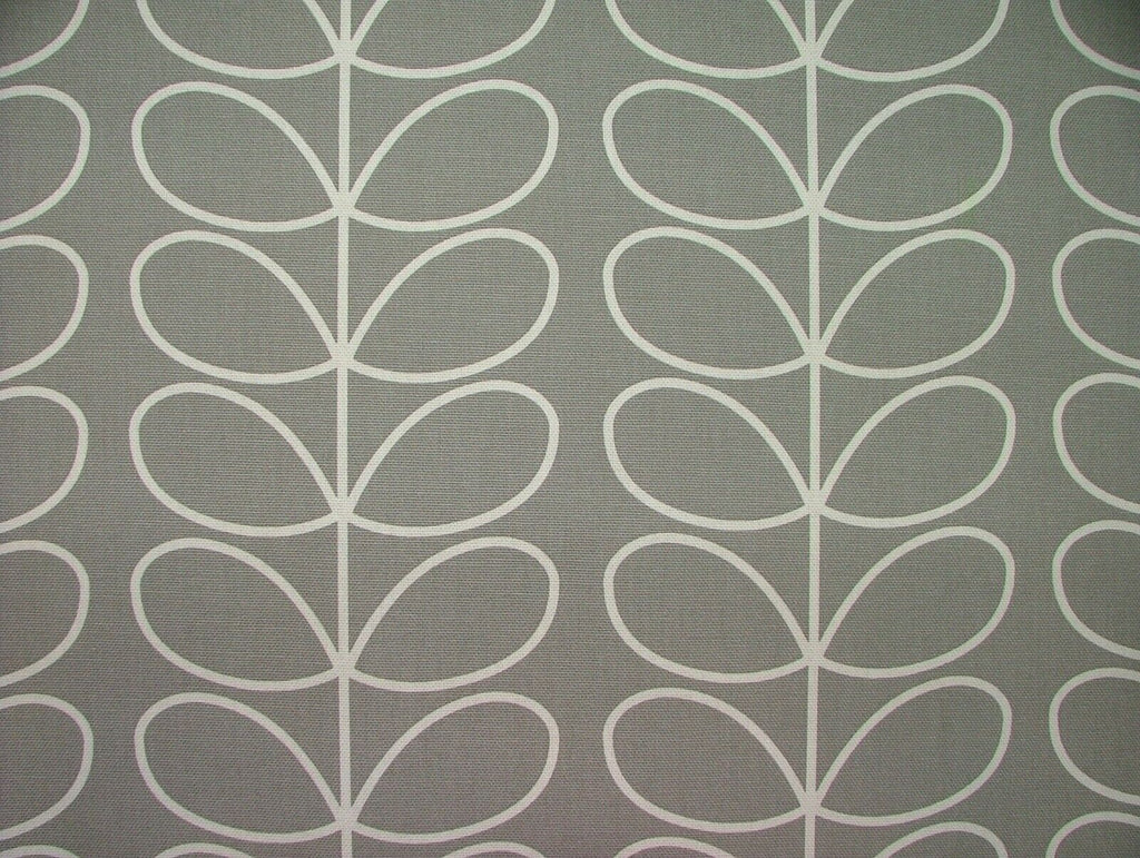 Designer Orla Kiely Linear Stem Silver Cotton Curtain Upholstery Craft Fabric