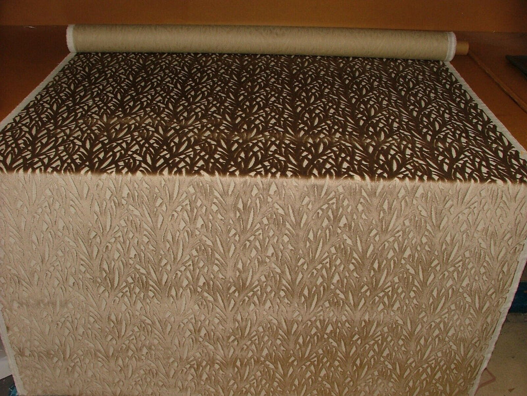 Arboretum Taupe Extra Thick Plush Velvet Curtain Upholstery Cushion Fabric