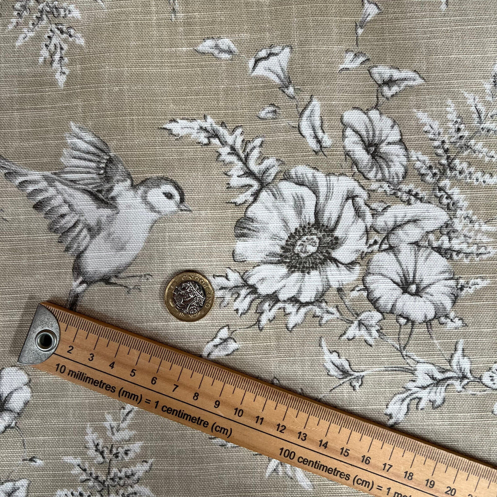 2.8 Metres iLiv Finch Toile Barley Cotton Fabric Cushion Curtain Upholstery