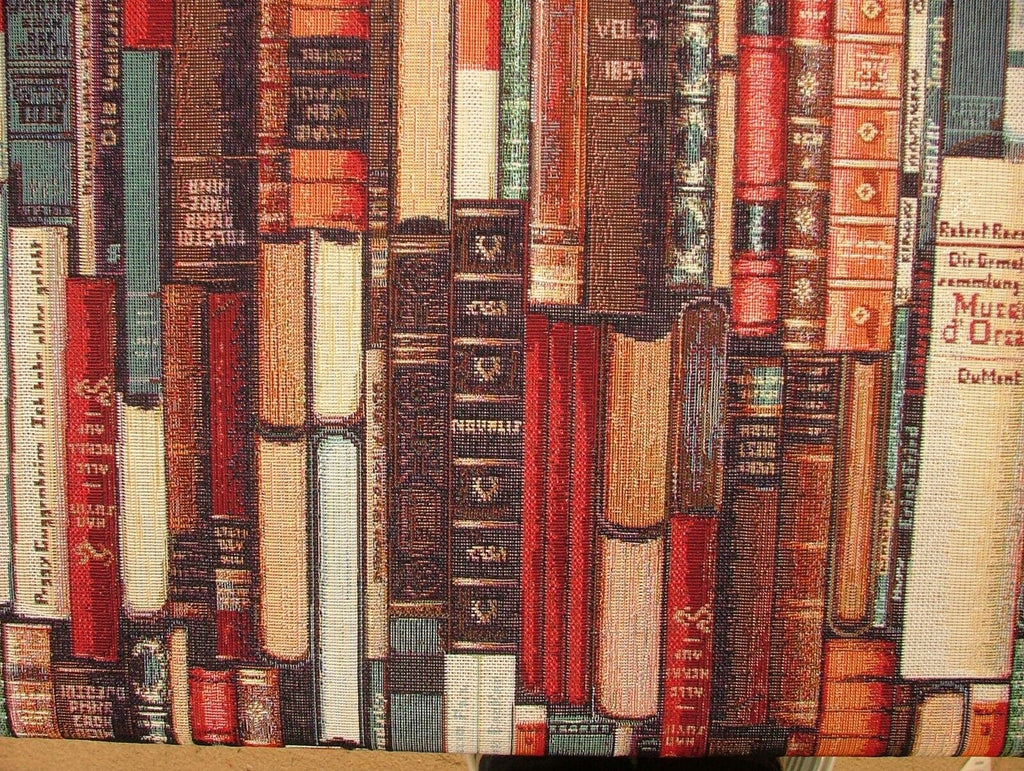 Library Books Tapestry Fabric Curtain Upholstery Cushion Blanket Throws Use