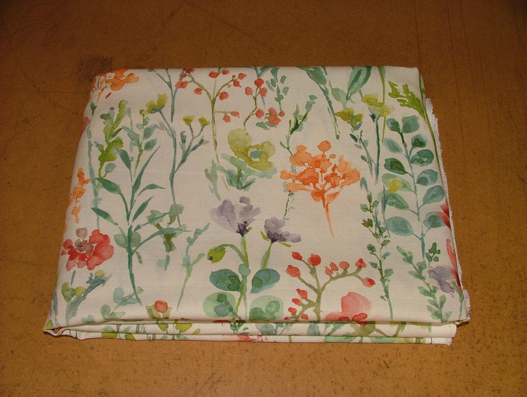 90cm iLiv Wild Flowers Clementine Cotton Fabric Cushion Curtain Upholstery