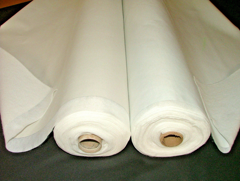 Bonded Interlining With 3 Pass Blackout Thermal Curtain Lining Ivory And White