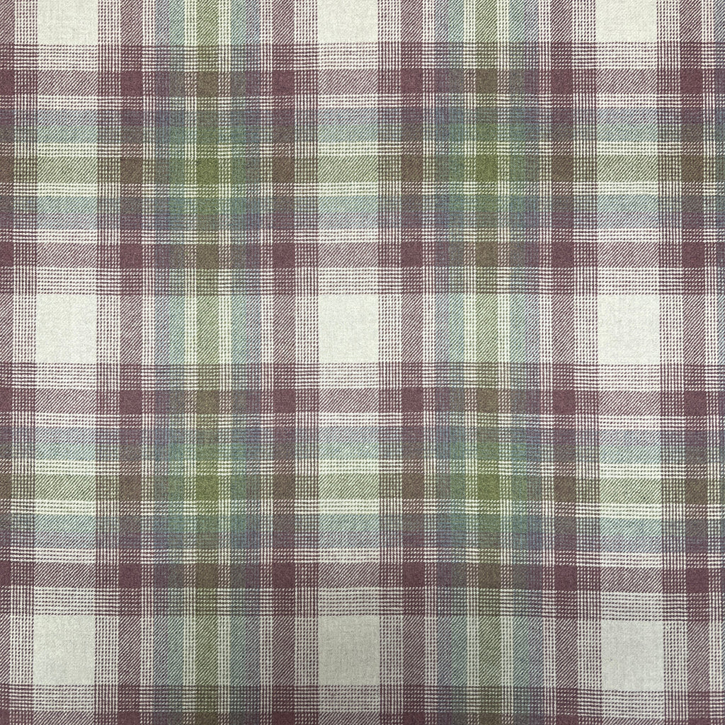 1.9 Metres iLiv Fair Isle Foxglove Wool Tartan Fabric Curtain Upholstery Cushion9