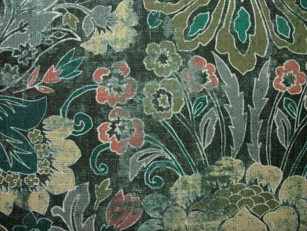 Cromford Jade Digitally Printed Fabric Curtain Upholstery Cushion Headboards