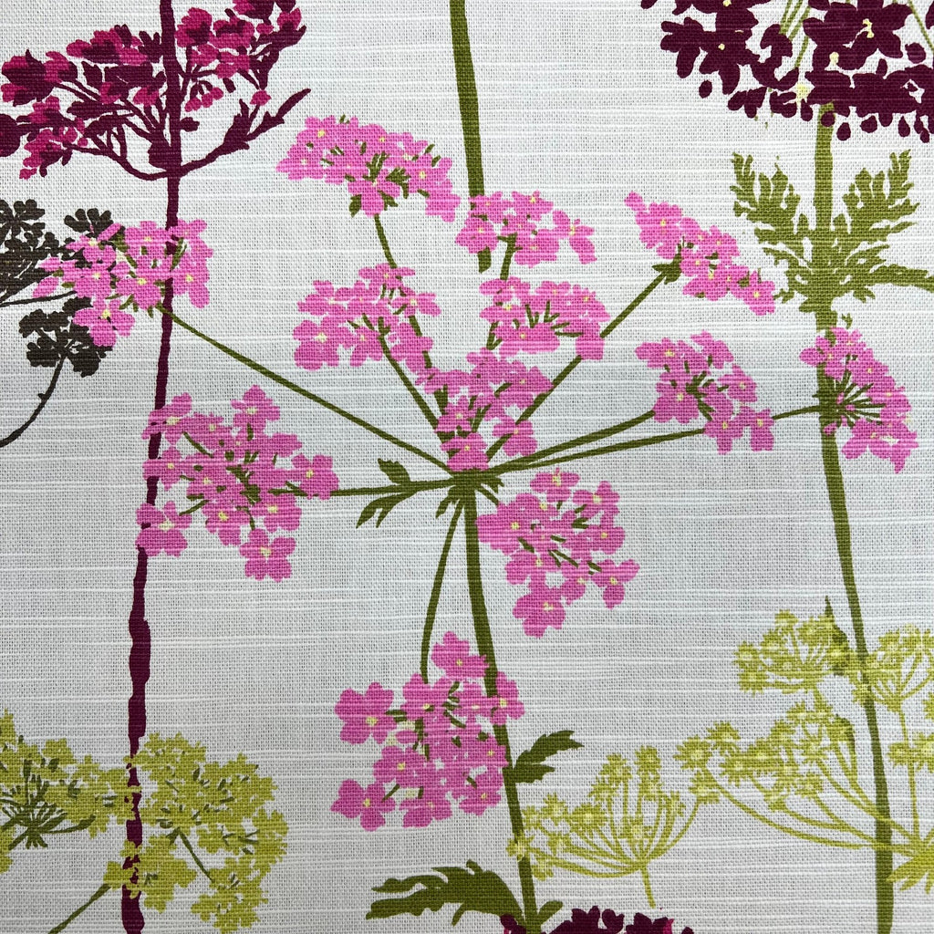 iLiv Cotton Curtain Fabric 5 Metres Hedgerow Magenta Upholstery Cushion Blind2