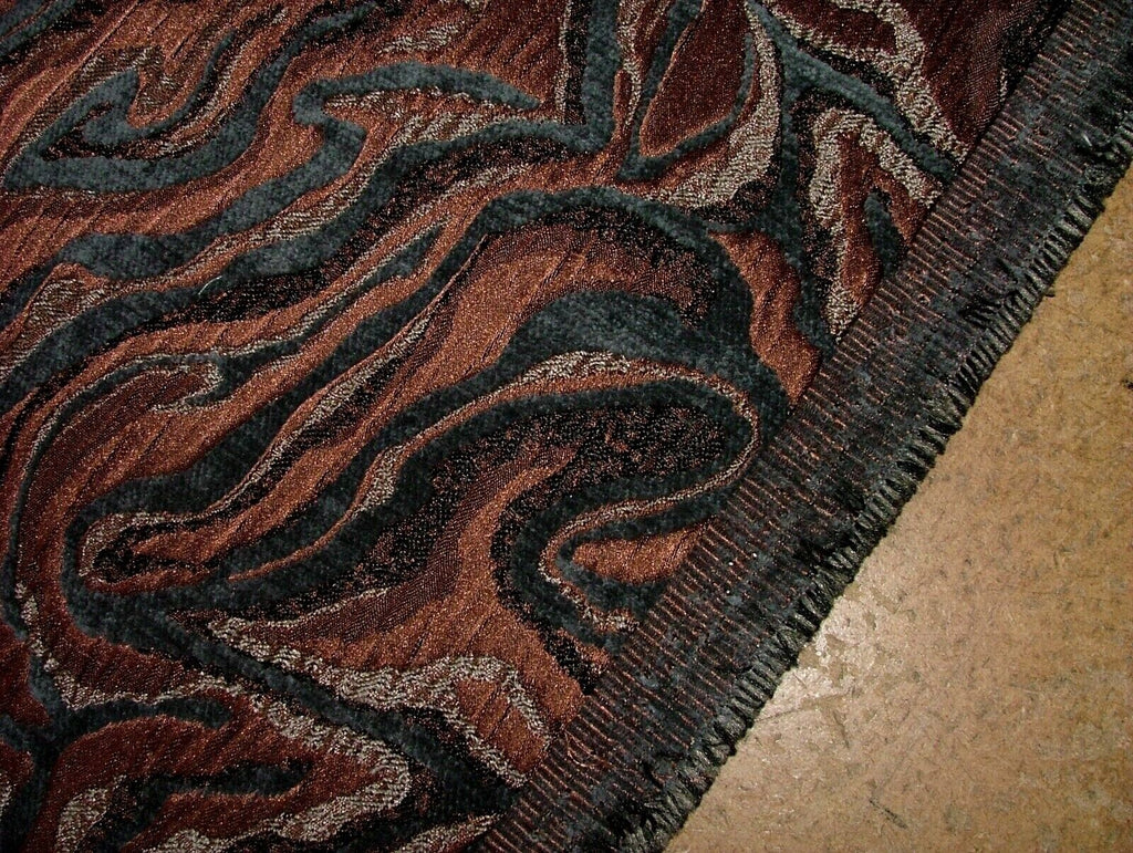 Oil Spill Copper Chenille Woven Jacquard Fabric Upholstery Cushion Curtain