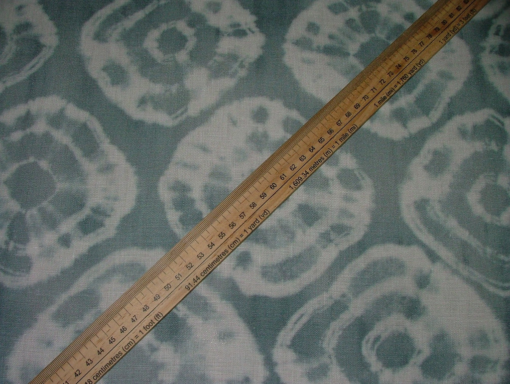 Mark Alexander Romo Fabric KALEIDOSCOPE ICEBURG Linen Curtain Use -  4 Metres6