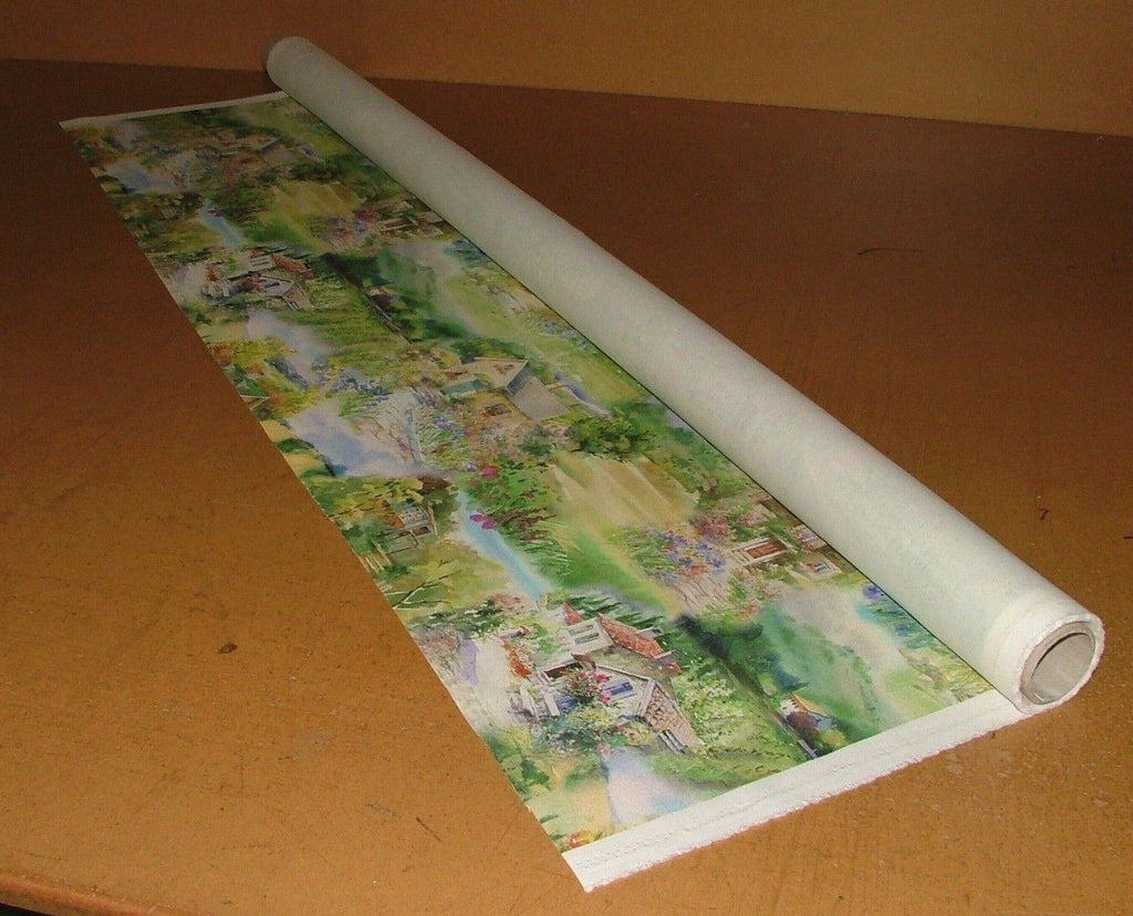 Idyllic Cottage Garden Cotton Curtain Upholstery Cushion Blind Tablecloth Fabric