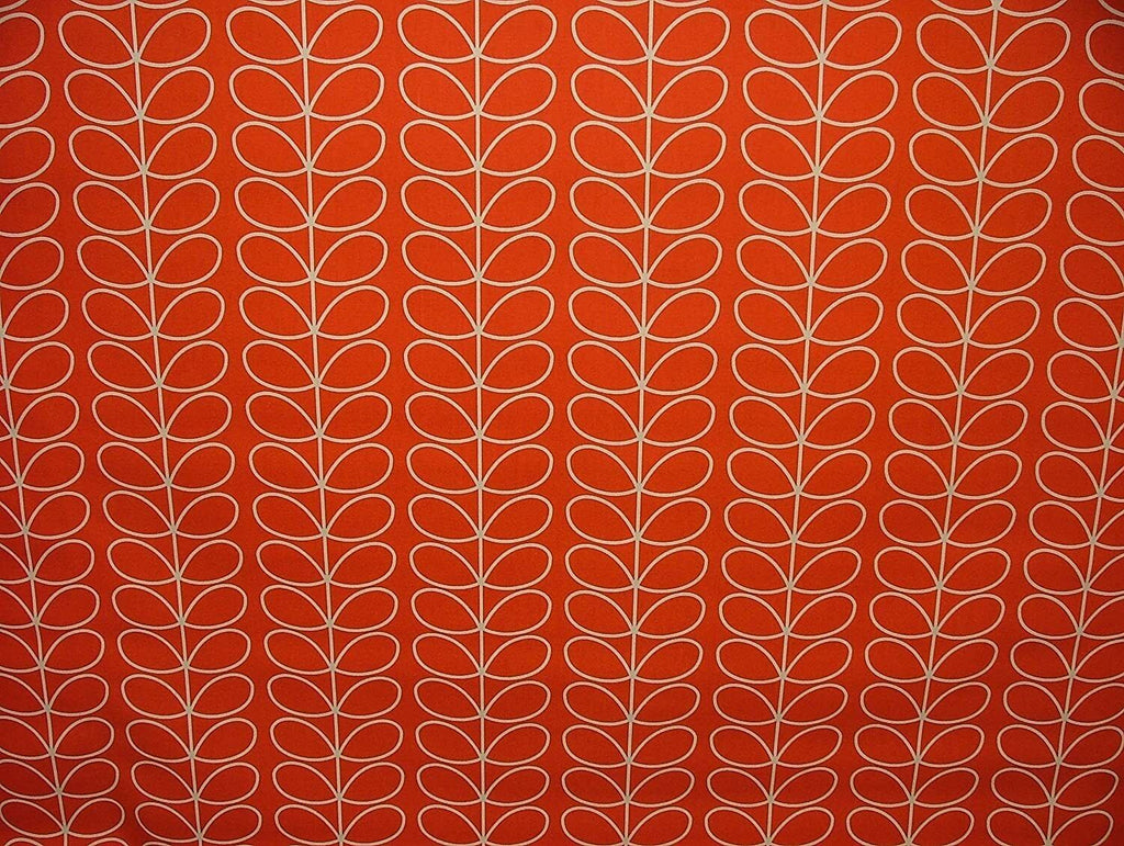 Designer Orla Kiely Linear Stem Tomato Cotton Curtain Upholstery Craft Fabric