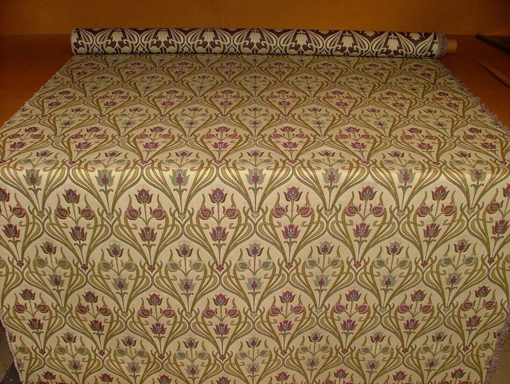 Art Nouveau Pugin Mulberry Woven Jacquard Curtain Upholstery Cushion Fabric