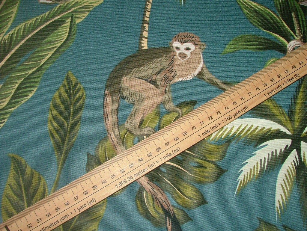 Tropical Monkey Botanical 100% Cotton Curtain Upholstery Cushion Blind Fabric