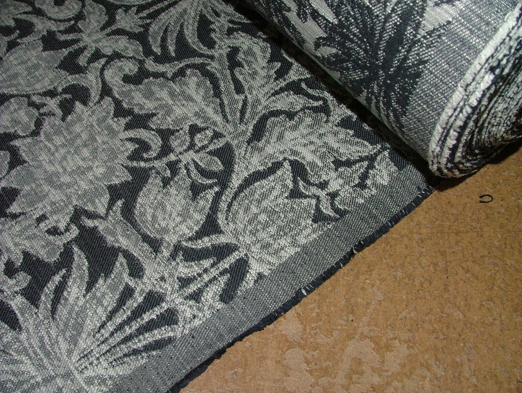 35 Metres Riverhill Indigo Blue Woven Jacquard Fabric Curtain Upholstery Cushion