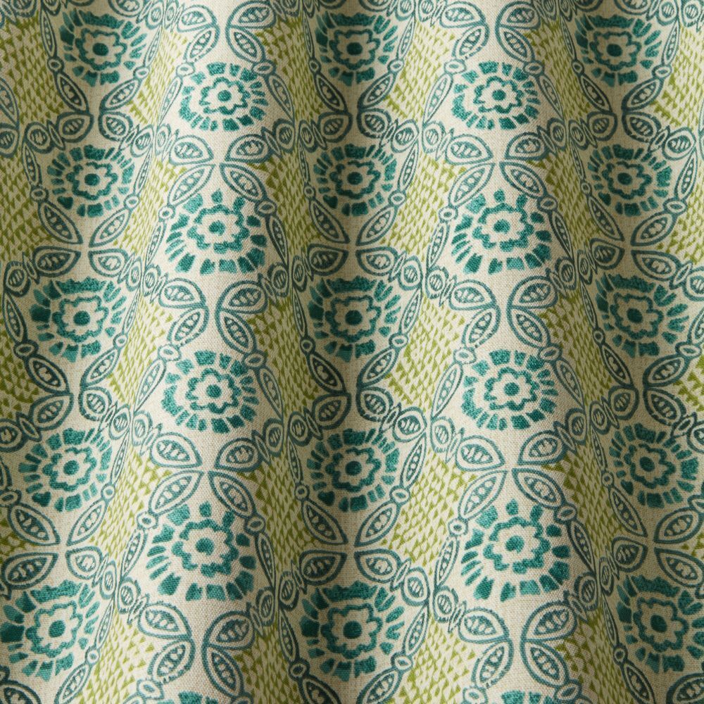 Grand Bazaar Opal Green Cotton Curtain Upholstery Cushion Roman Blind Fabric