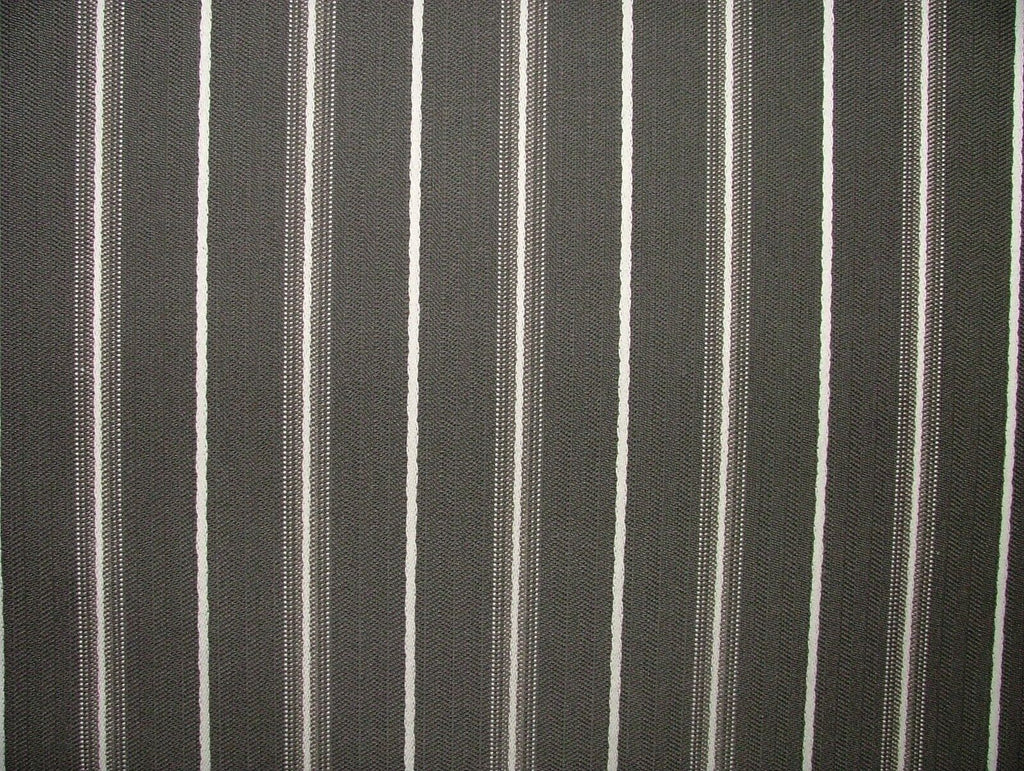 19 Metres Charcoal Grey Pinstripe Woven Fabric Upholstery Cushion Curtain