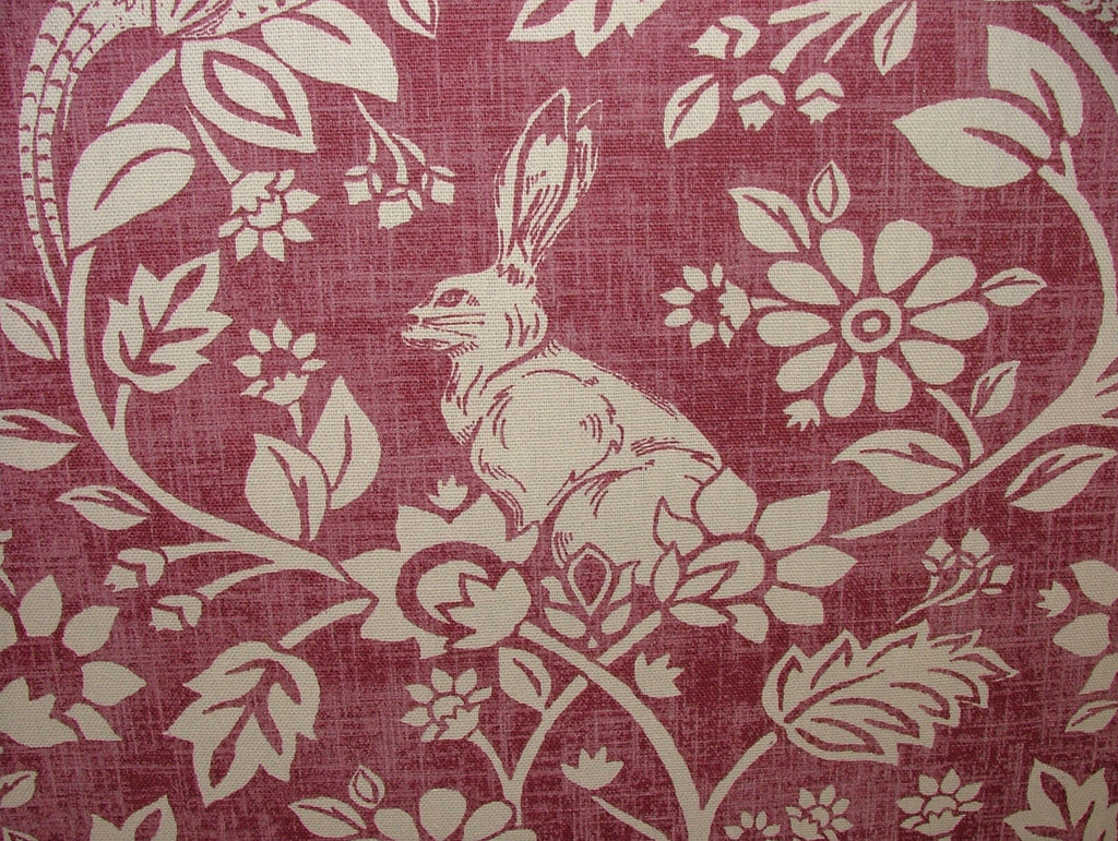 Heathland Hares And Game Birds Cotton Designer Curtain Blinds Upholstery Fabric