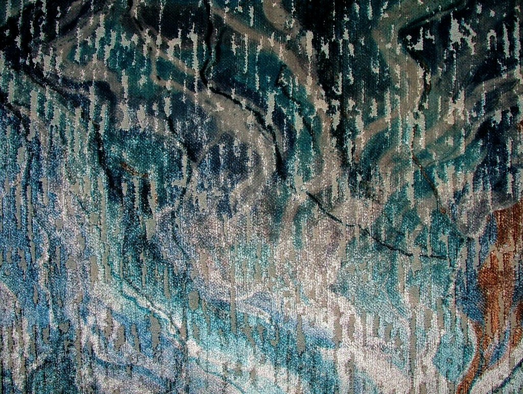 1.2 Metres Illusion Moonlight Marble Printed Velvet Upholstery Cushion Fabric