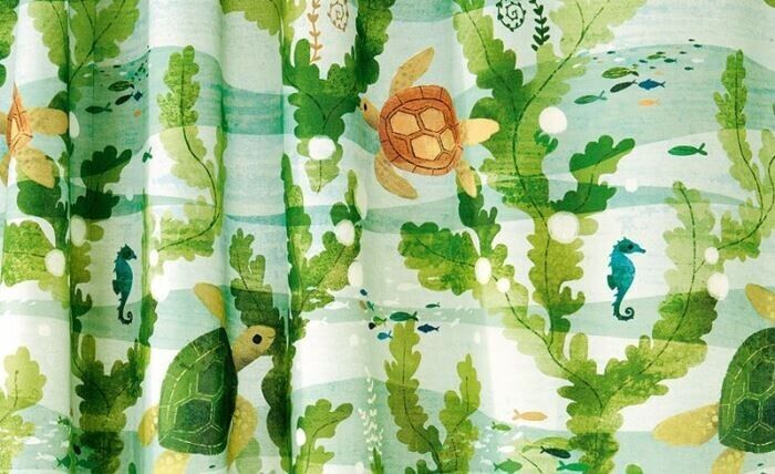 1.15 Metres Turtle Reef Romo Cotton Fabric Upholstery Cushion Curtain Villa Nova