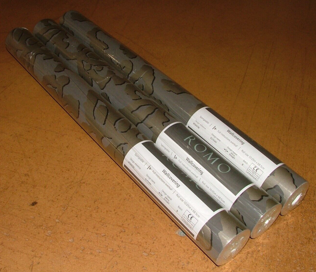 9 Rolls Romo Black Edition Elysian Steeple Grey Wallpaper RRP £1030.50