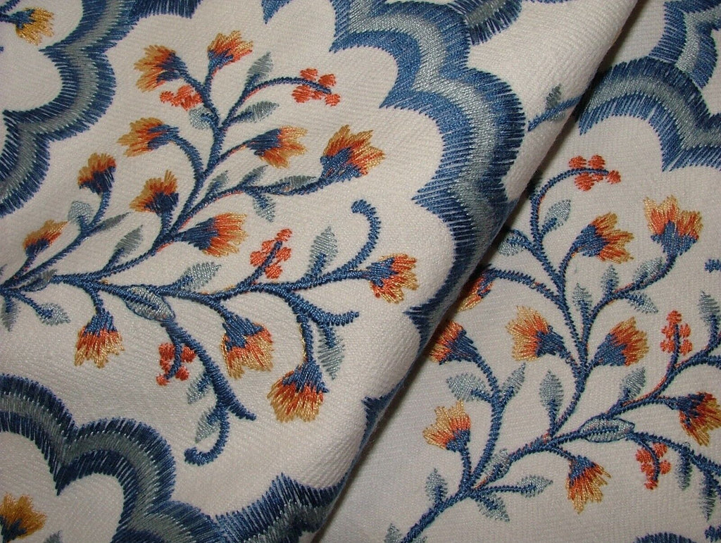 1.7 Metres Aquarius Batik Embroidered Fabric Curtain Upholstery Cushion