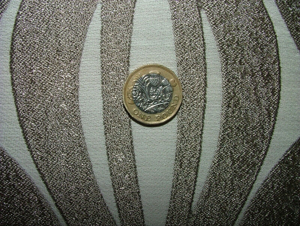 20 Meter Geometric Bronze Woven Jacquard Fabric Curtain Cushion Soft Furnishing
