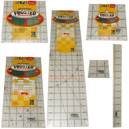 Olfa Non Slip Frosted Patchwork Ruler Various Sizes - Widest Range Available!