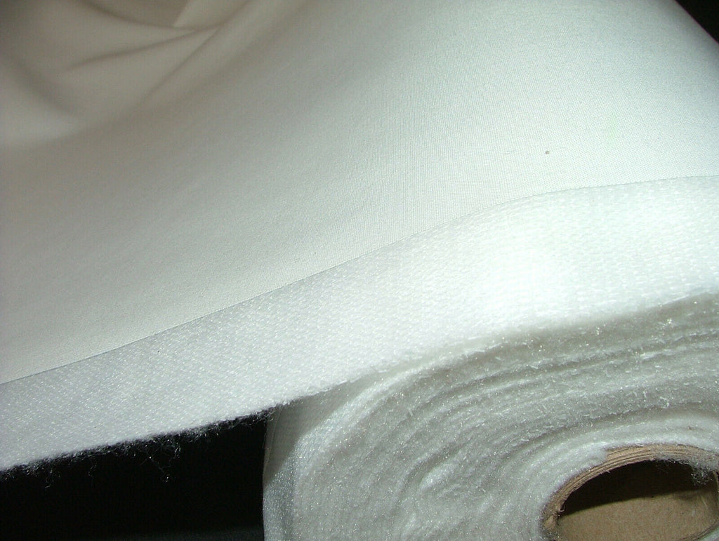 Bonded Interlining With 3 Pass Blackout Thermal Curtain Lining Ivory And White