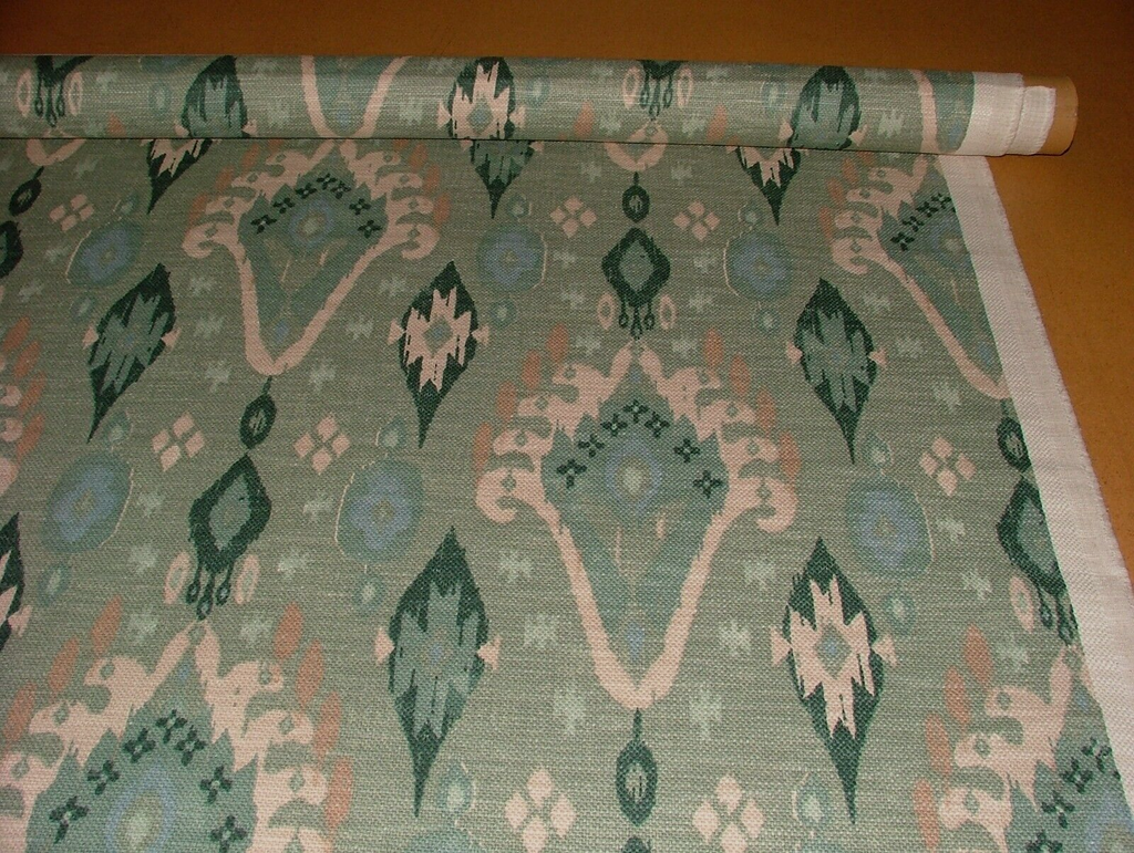 2.1 Metres iLiv Boho Sage Thick Linen Blend Cotton Curtain Upholstery Fabric