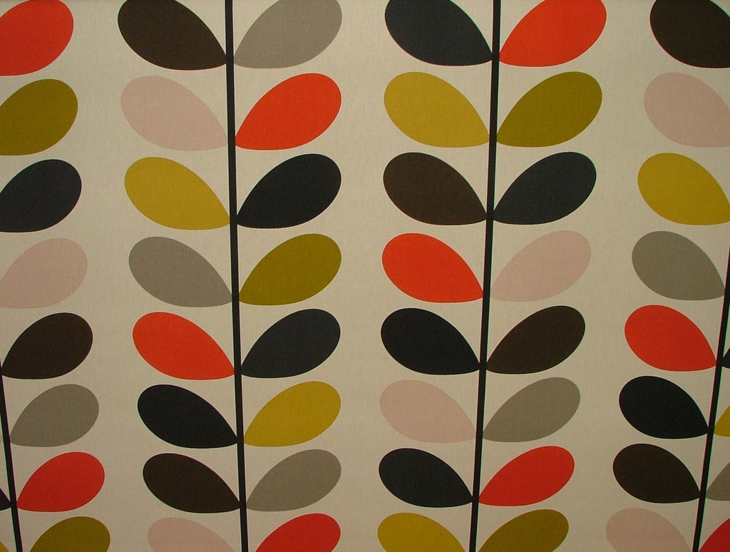 Orla Kiely Cotton Fabric Multi Stem Tomato Curtain Upholstery 12 Metre Length0