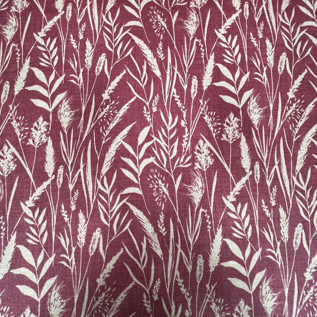 2.4 Metres iLiv Wild Grasses Rosewood Cotton Fabric Cushion Curtain Upholstery