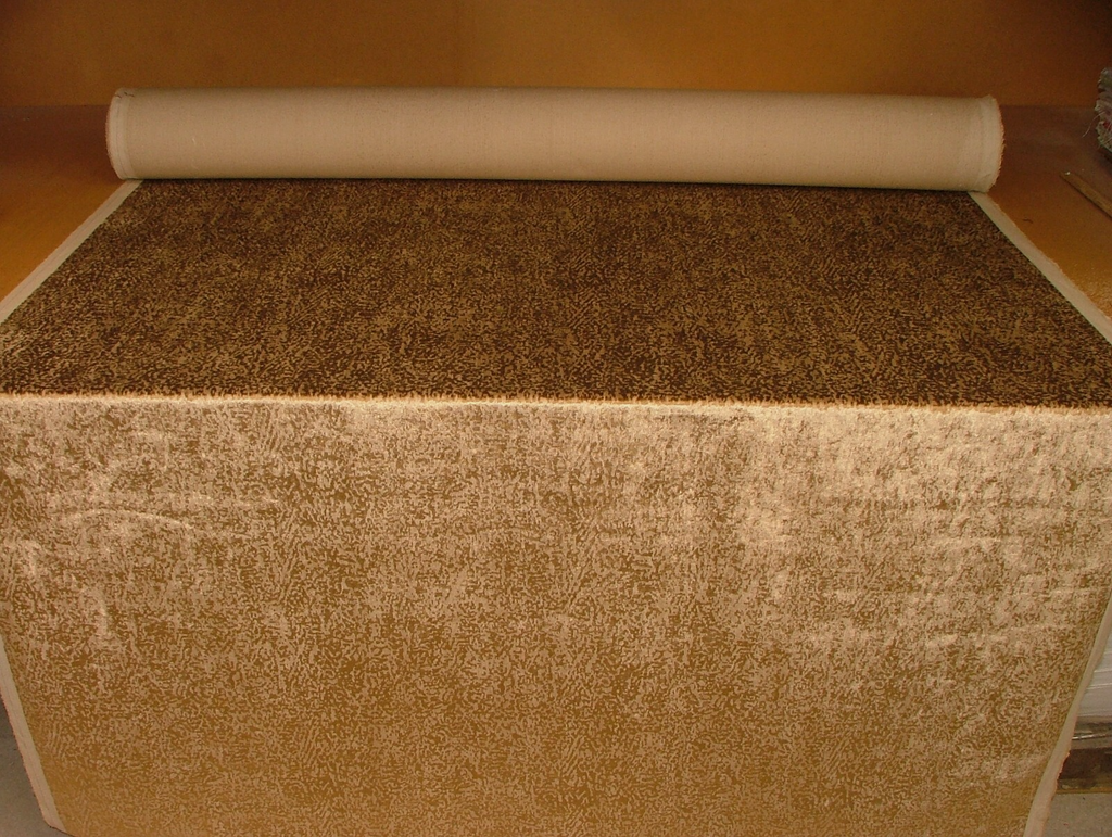 Curtain Fabric Plush Velvet  Lynx Gold Upholstery Cushion 15 Metre Roll4