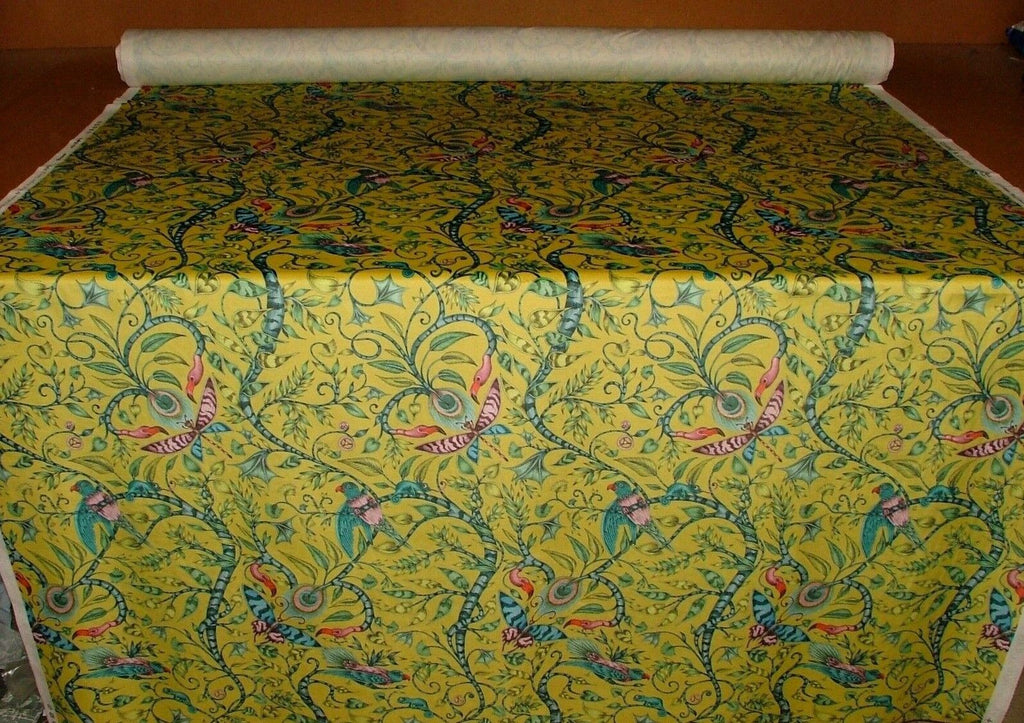 Emma J Shipley Rousseau Lime Velvet Fabric Curtain Upholstery Cushion Use