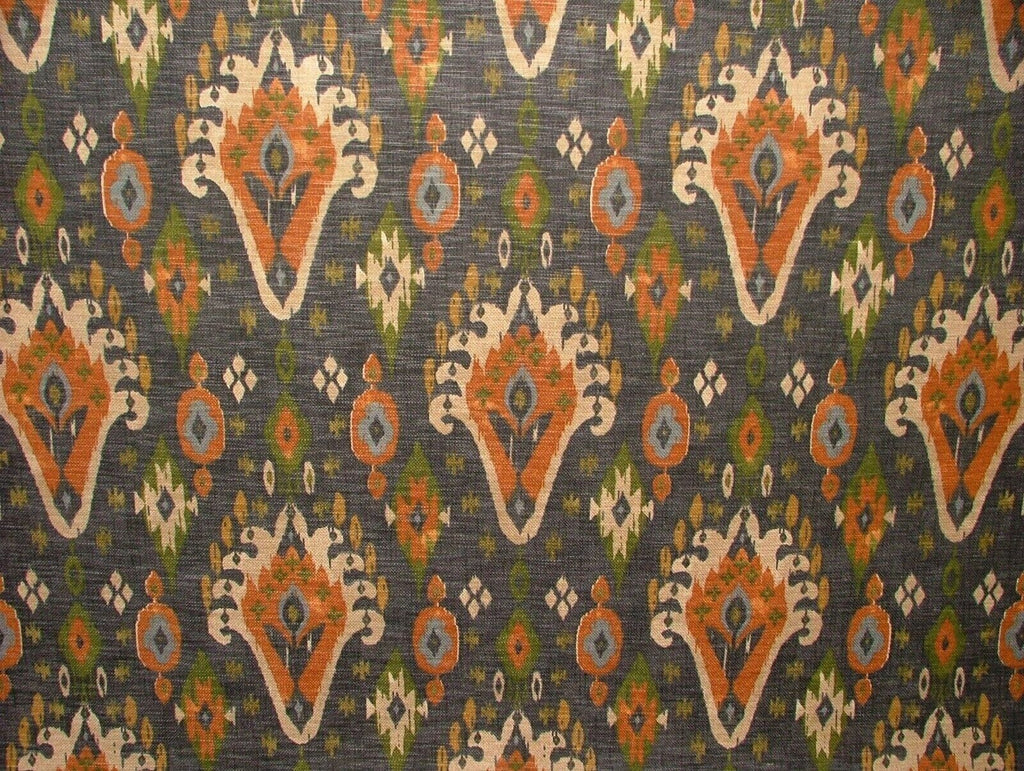 iLiv Boho Spice Ikat Linen Blend Cotton Curtain Upholstery Cushion Fabric