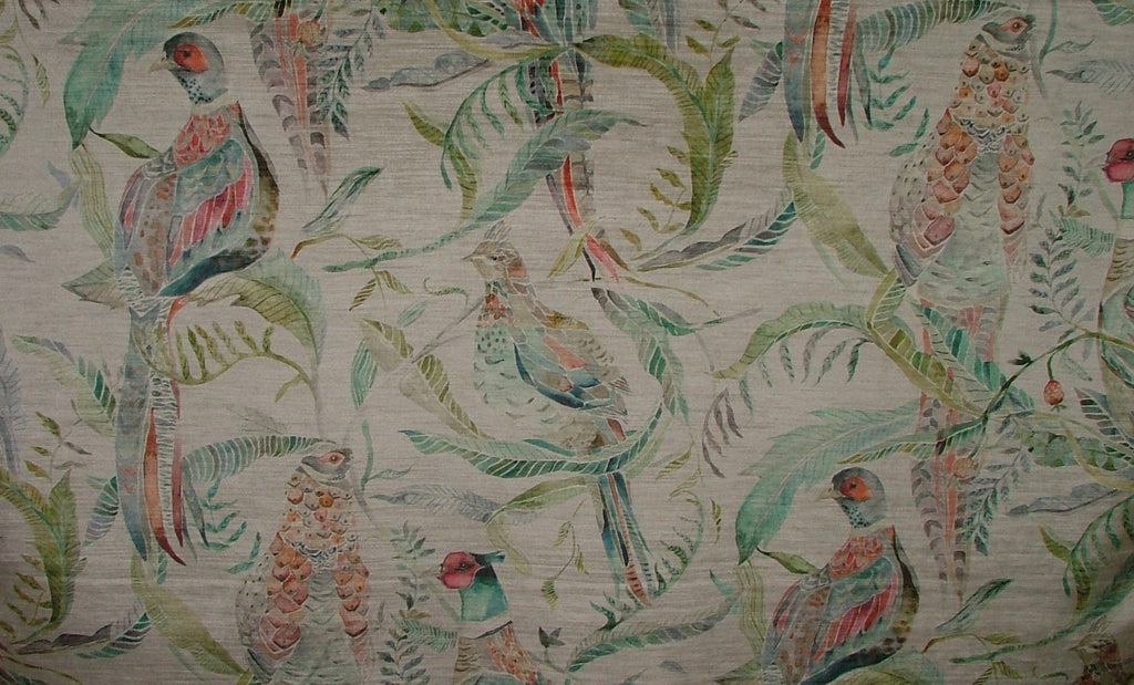 Pheasant Velvet Curtain Fabric Upholstery Cushion By VOYAGE MAISON 6.4 METRES4