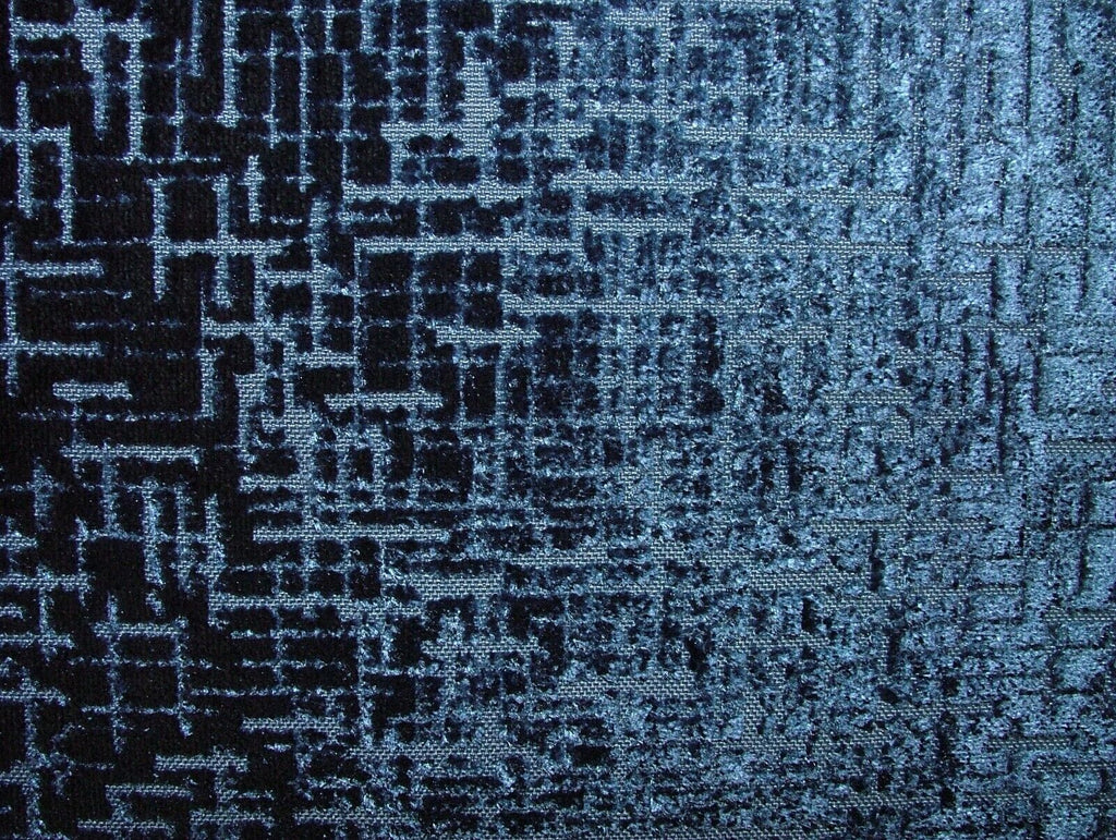 15 Metre Sapphire Blue Velvet Upholstery Cushion Curtain Fabric RRP £900.00