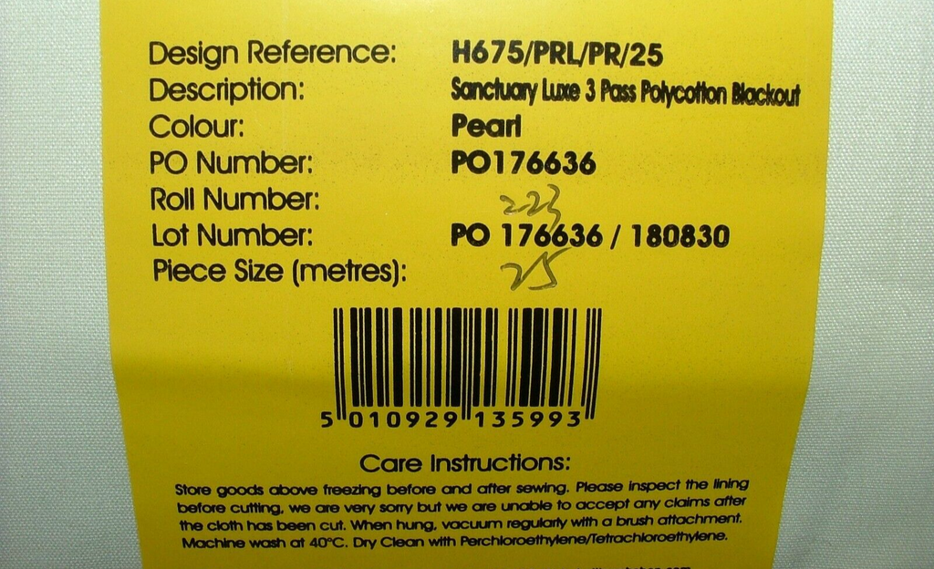 25 Metres Luxury Ivory Cream 3 Pass Blackout & Thermal Curtain Lining Fabric4