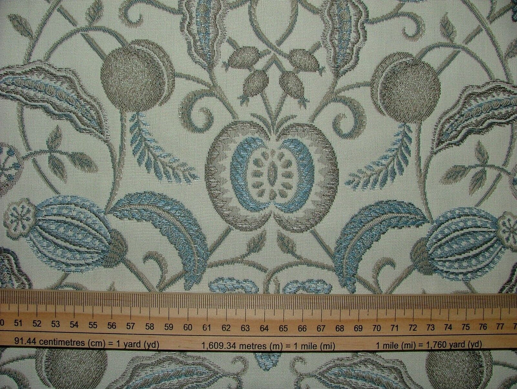 3.2 Mts Arts And Crafts Coxhall Dove Jacquard Curtain Upholstery Cushion Fabric