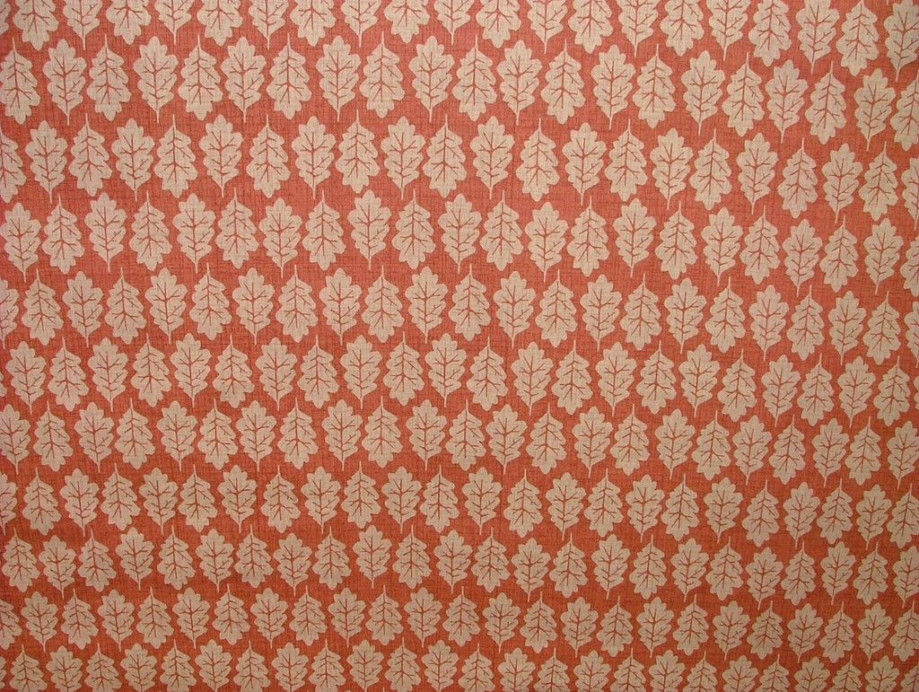 3.3 Metres iLiv Oak Leaf Paprika 100% Cotton Fabric Cushion Curtain Upholstery