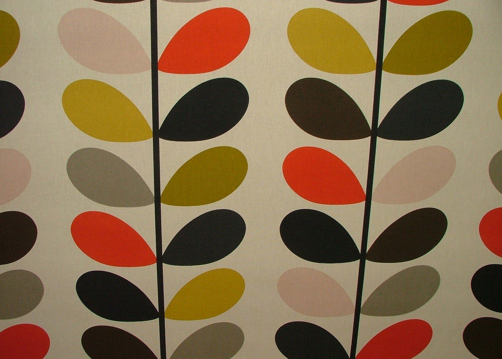 Orla Kiely Cotton Fabric Multi Stem Tomato Curtain Upholstery 12 Metre Length14